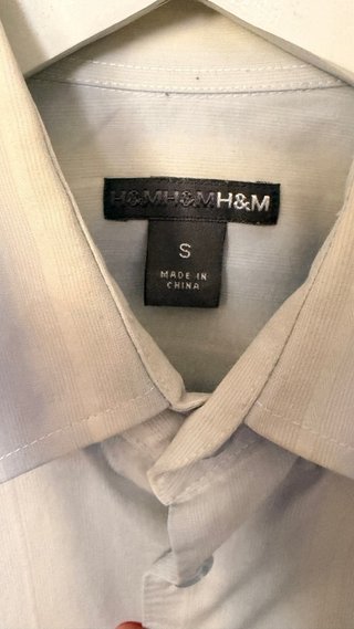 Camisa de rayas azul y blanco 100% algodón