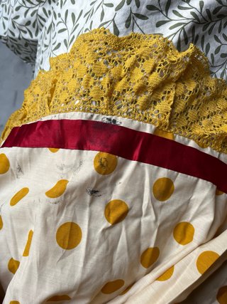 Traje Flamenca Vintage Lunares Ocre
