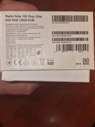 Xiaomi Redmi Note 10S con caricatore e custodia