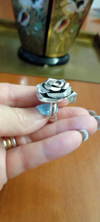 Anello Rosa Argento 925 Artigianale