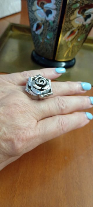 Anello Rosa Argento 925 Artigianale