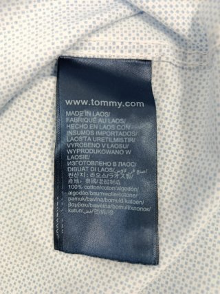 Camisa Tommy Hilfiger Micro Print Talla M