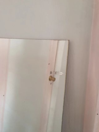 Espejo cuerpo entero dorado y blanco