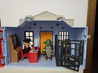 Playmobil Oeste Sheriff y Banco