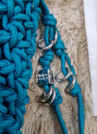Bolso Bimba y Lola crochet azul