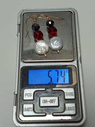 Pendientes Perlas Barrocas Luna Cristales facetado