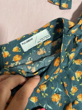 Falda pantalón floral verde