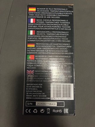 Secador Eurotec pelo profesional viaje SEC-25PROB