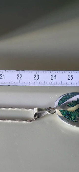 Collar de plata y colgante mosaico