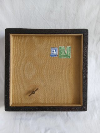 Posacenere vintage di design vtro, legno e pelle