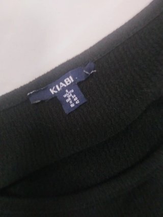 Blusa negra manga larga talla S