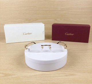 Gafas Cartier Doradas Rimless Unisex Lujo Premium
