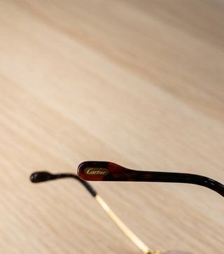 Gafas Cartier Doradas Rimless Unisex Lujo Premium