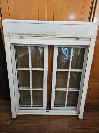 2 Ventanas Aluminio Corredera Blancas 125x100