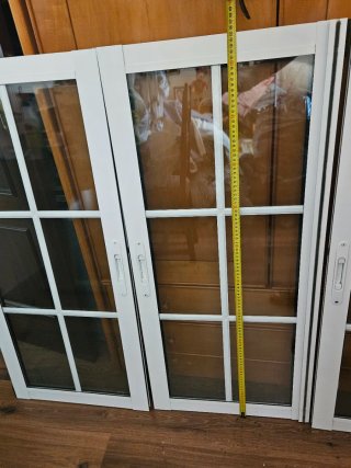 2 Ventanas Aluminio Corredera Blancas 125x100