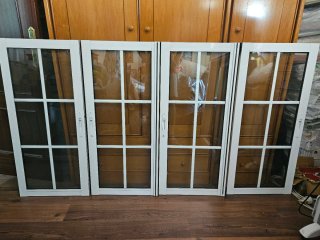 2 Ventanas Aluminio Corredera Blancas 125x100