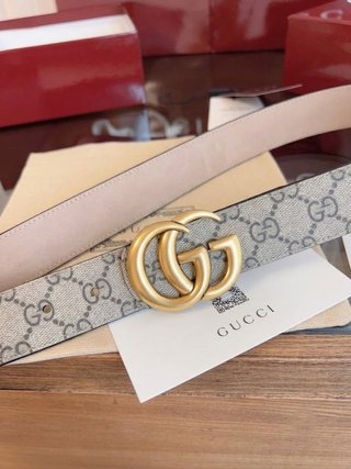 Cintura Gucci GG Oro Beige