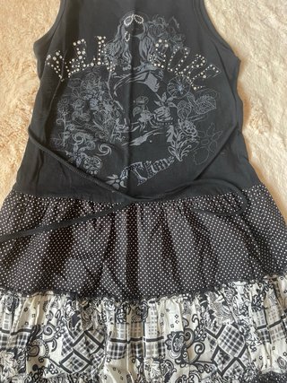 Vestido Boho Anna Oliu Estampado Negro T10