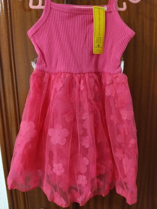 Vestido Niña Rosa con flores