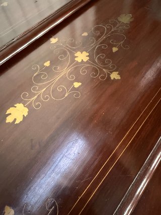 Set 4 Mesitas Madera Antiguas Incrustadas