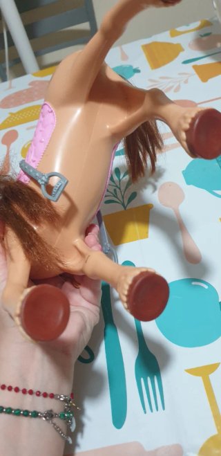 Cavallino Barbie con Sella Rosa