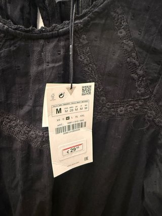 Vestido Zara Negro Brocado