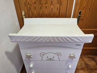 Cómoda bañera cambiador bebé