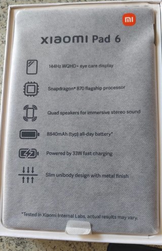 Xiaomi Pad 6 256GB WiFi +Cover Originale+Accessori