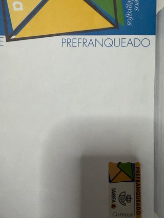 Sobre prefranqueado Correos Tarifa A