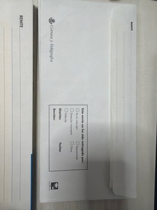 Sobre prefranqueado Correos Tarifa A