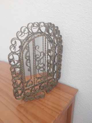 Espejo tríptico vintage dorado