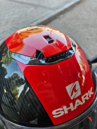Casco Shark Spartan Carbón Rojo/Negro
