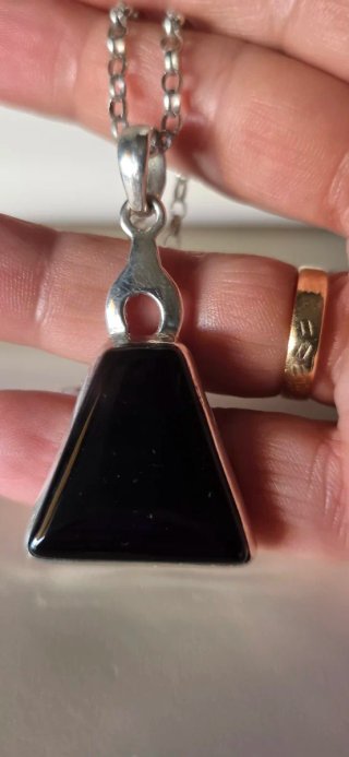 Collar de plata y onix