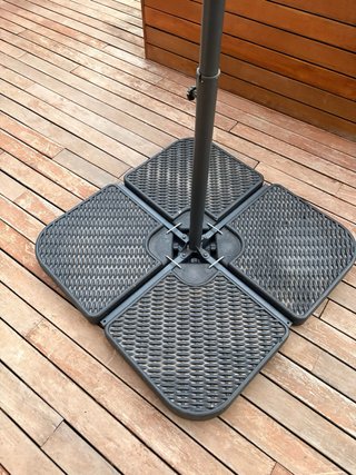 Sombrilla Terraza 300x300 + 4 lastres