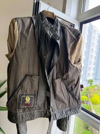 Chaqueta Belstaff hombre verde oscuro Corte Motero