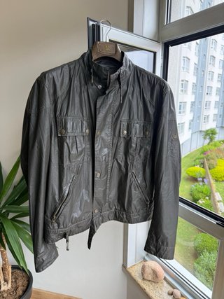 Chaqueta Belstaff hombre verde oscuro Corte Motero