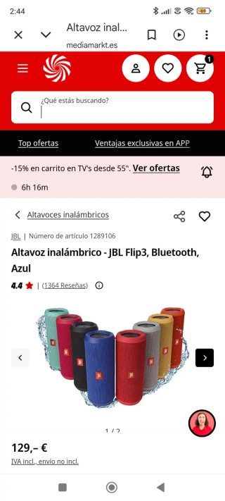 Altavoz JBL Flip 3
