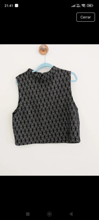 Top Pinkie T. S Negro y Blanco