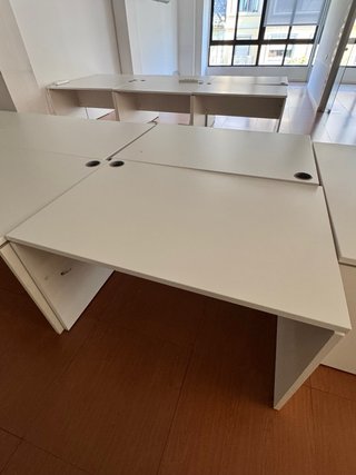 Pack 2 escritorios oficina blancos