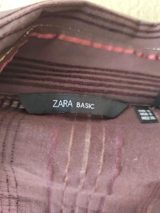 Blusa Zara cruzada rayas S