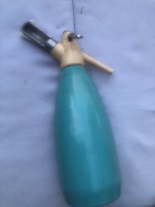 Sifone per soda vintage turchese degli anni '60/'70