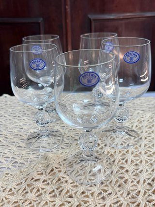 Copas Bohemia Cristal Rep. Checa Vintage