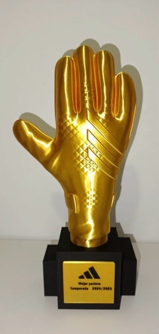 Trofeo Guante de Oro Personalizable Impreso en 3D