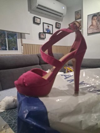 Zapato Fucsia Tacon Alto Fiesta