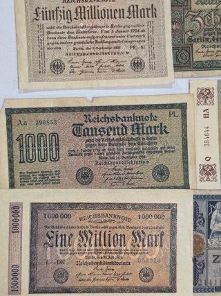 Lotes de Billetes históricos Alemanes centenarios.