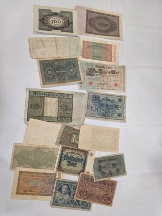 Lotes de Billetes históricos Alemanes centenarios.