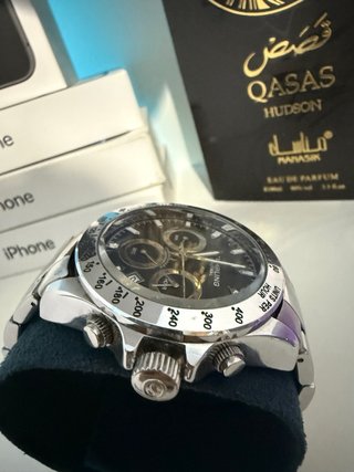 Reloj Stuhrling Cronógrafo Azul y Plateado