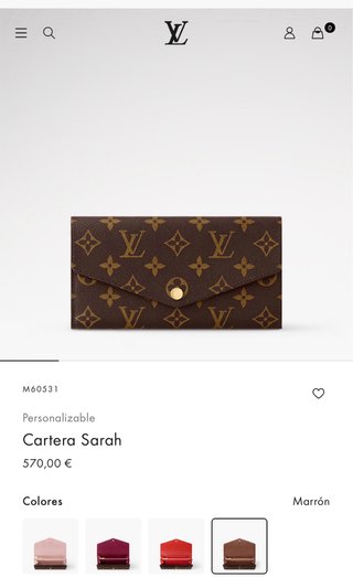 Billetero Grande Louis Vuitton Monogram Marrón