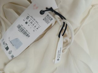Vestido Zara asimétrico encaje S