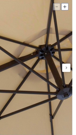 Parasol excéntrico 300cm Beige